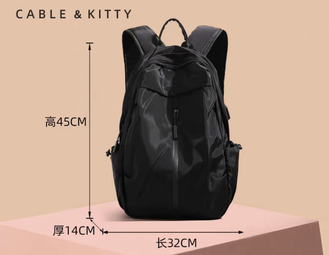 Imported Lightweight Waterproof Backpack with USB Charging