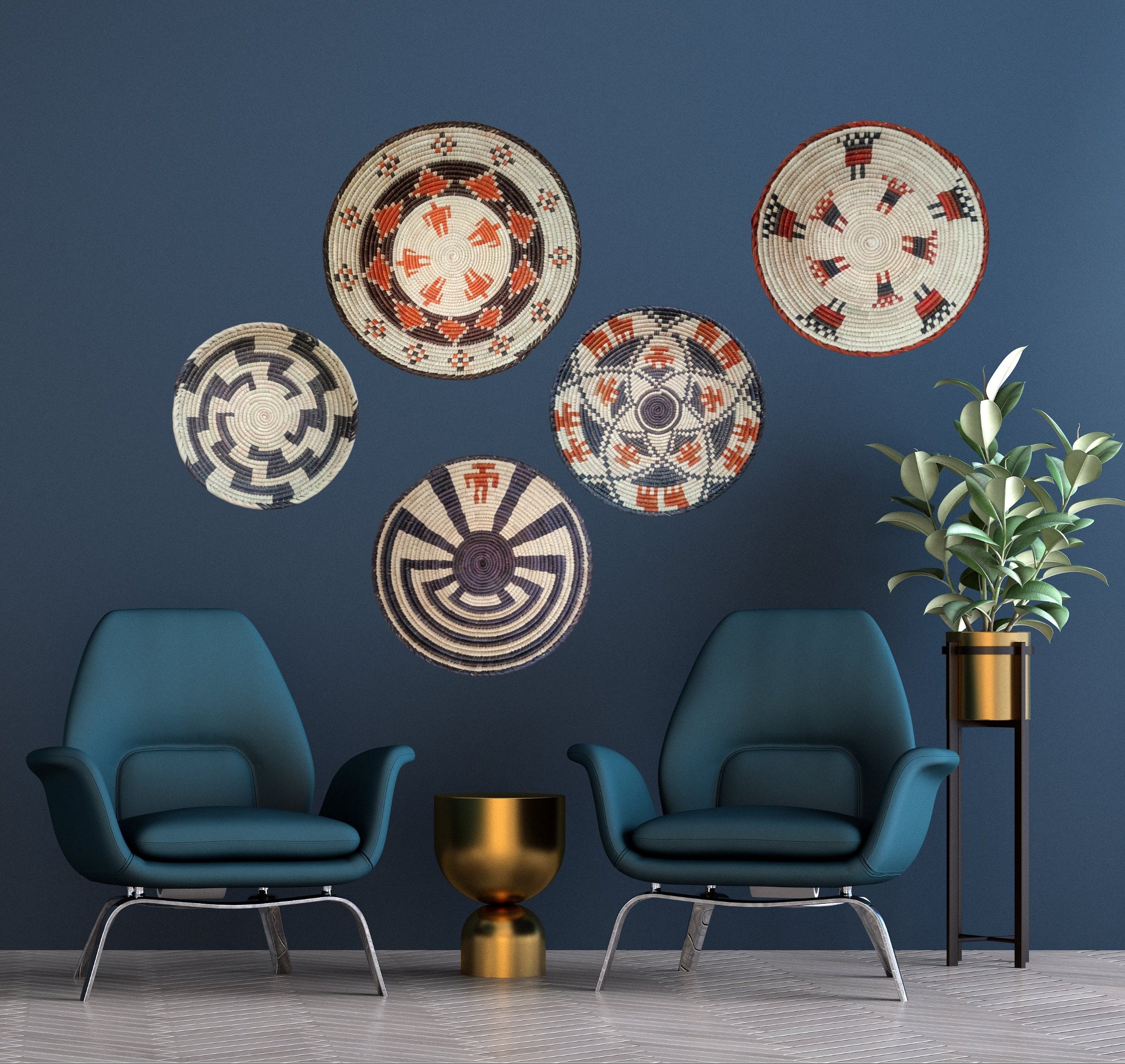 Handwoven Baskets Set (5 Piece)