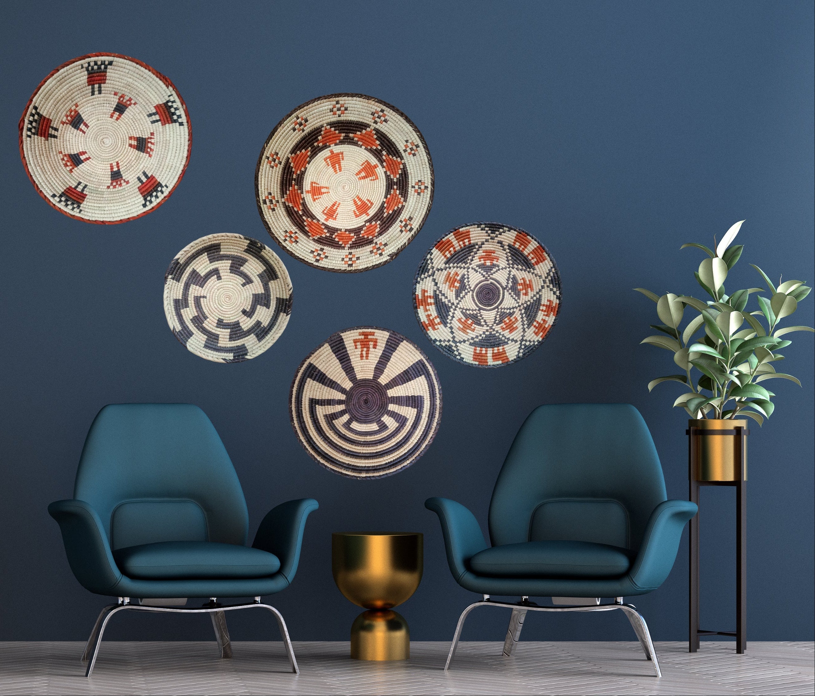 Handwoven Baskets Set (5 Piece)