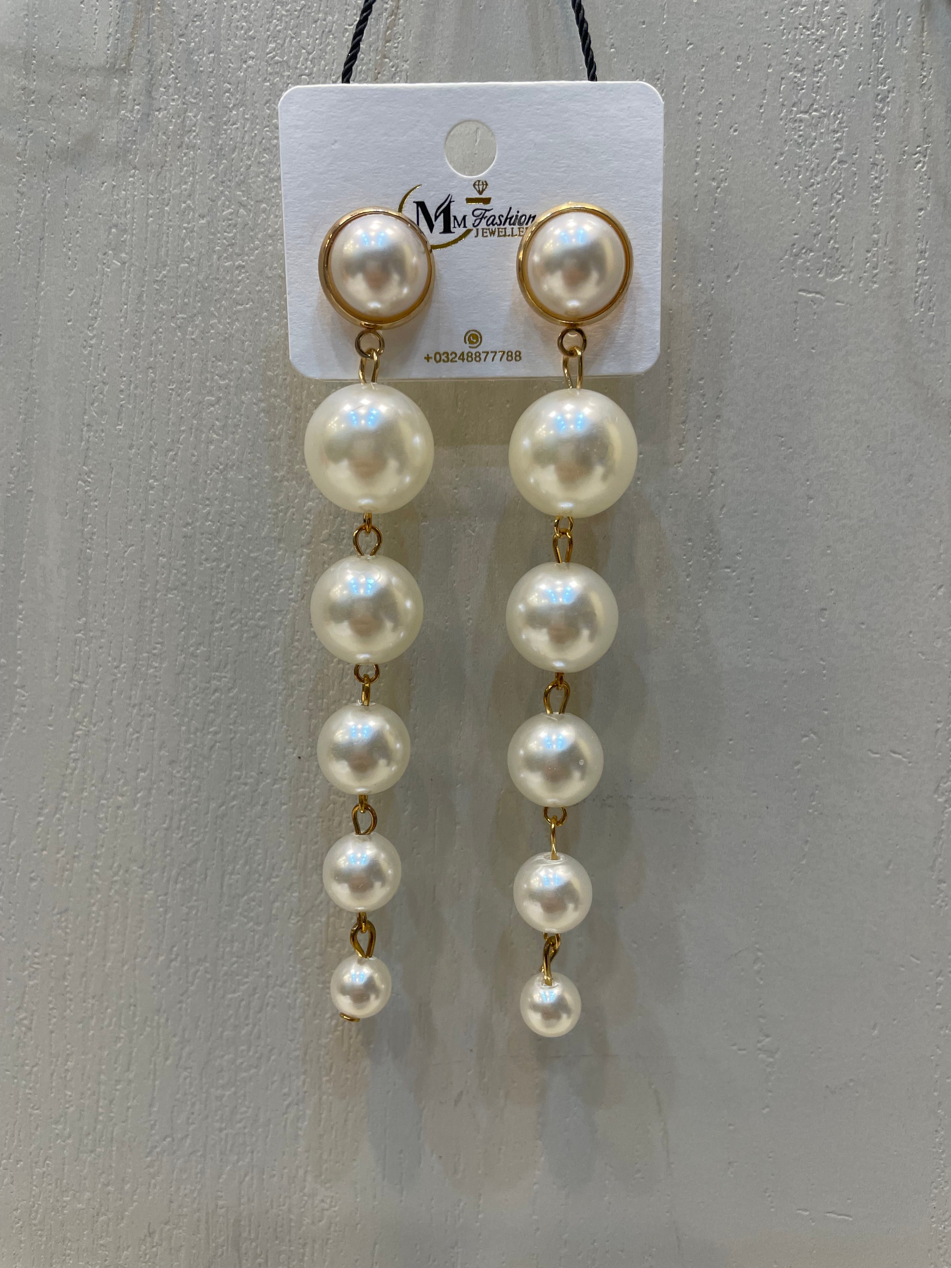 Imported Earrings White Pearl