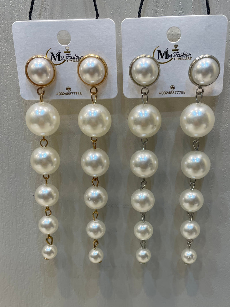 Imported Earrings White Pearl