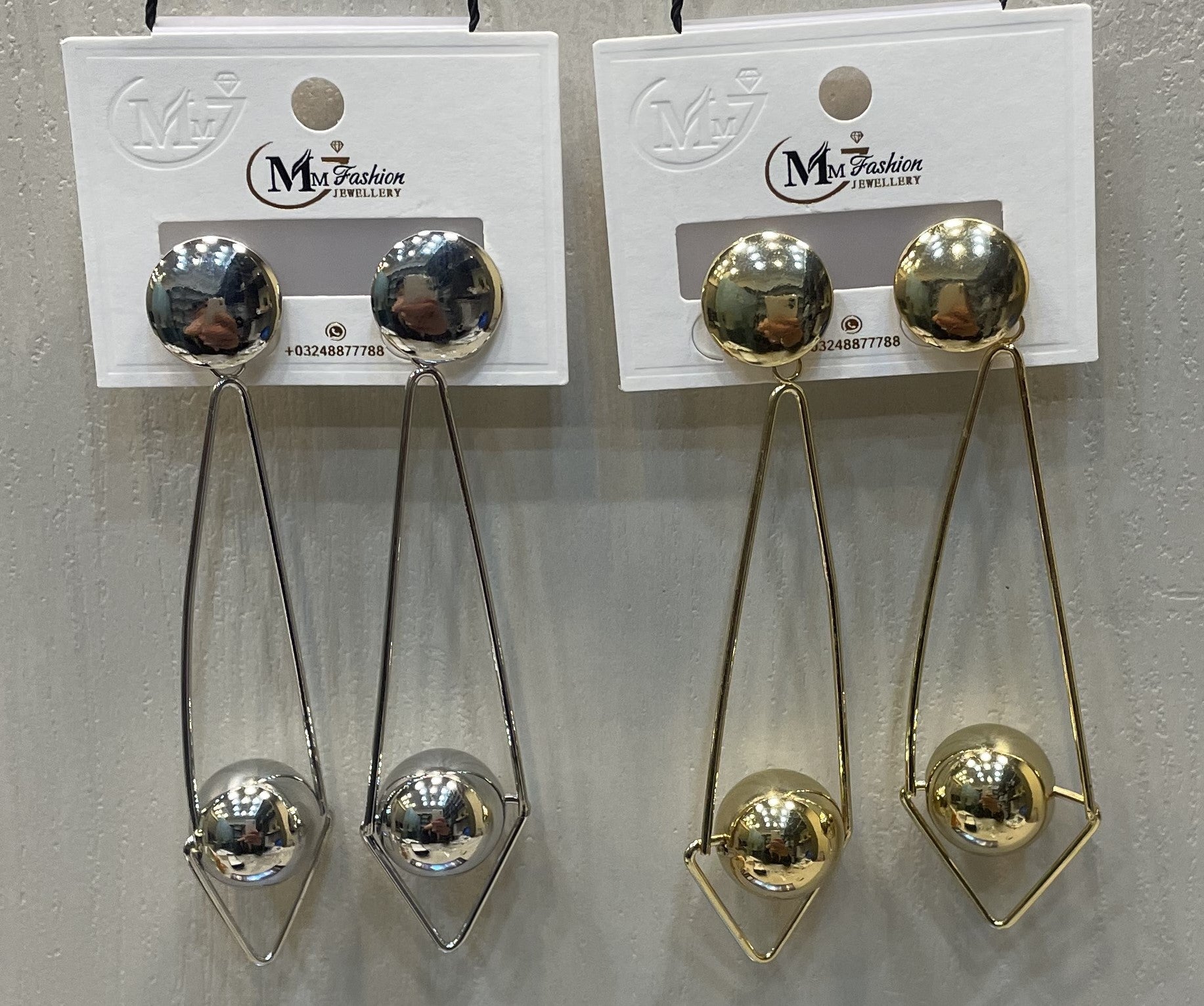 Imported Earrings Ball Design