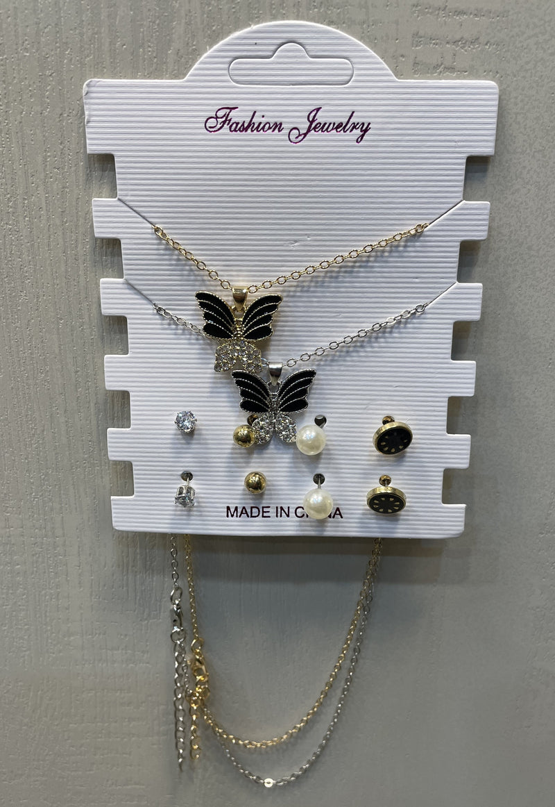 Imported Jewelry Pack Earrings and Necklace Butterfly