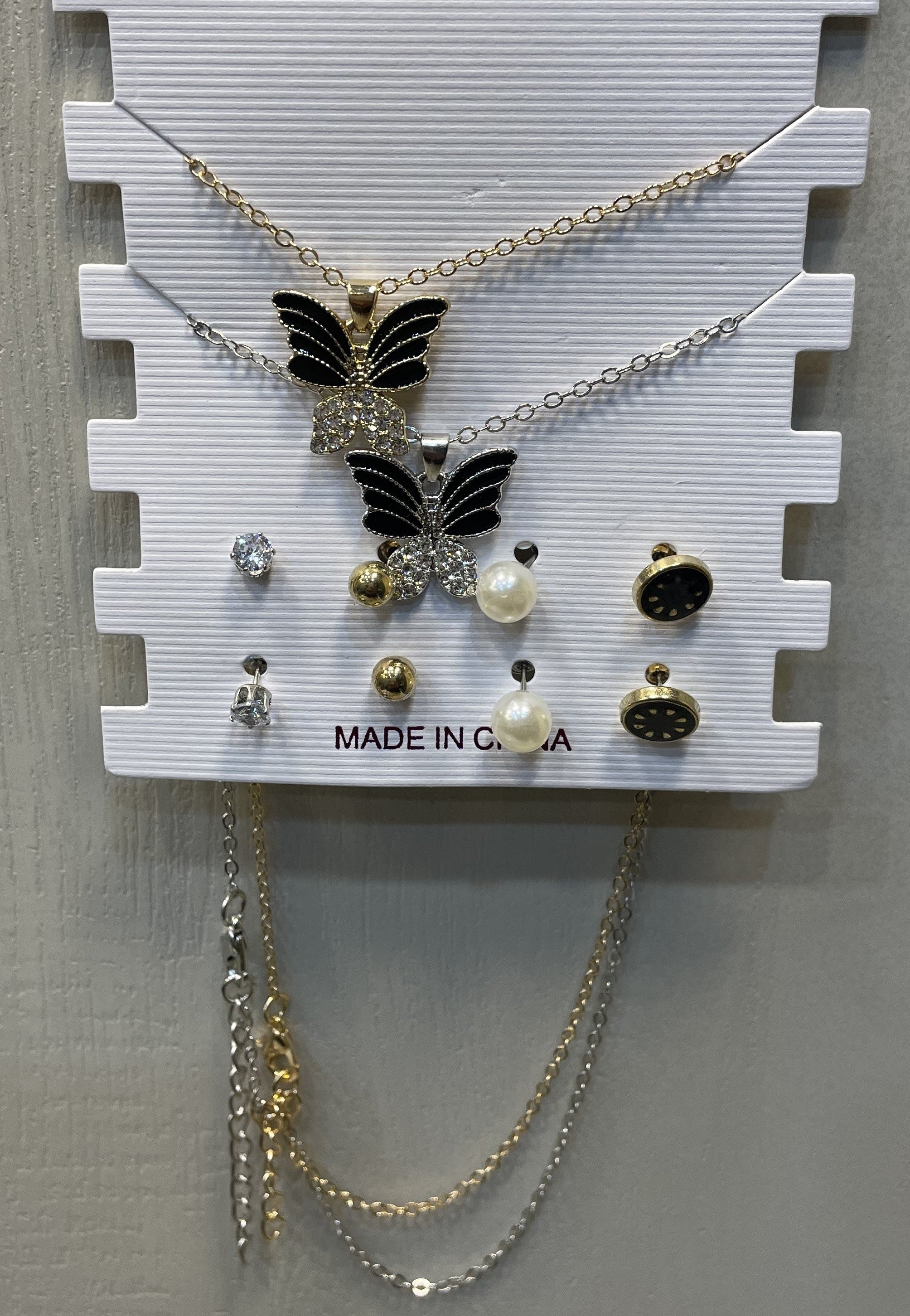 Imported Jewelry Pack Earrings and Necklace Butterfly