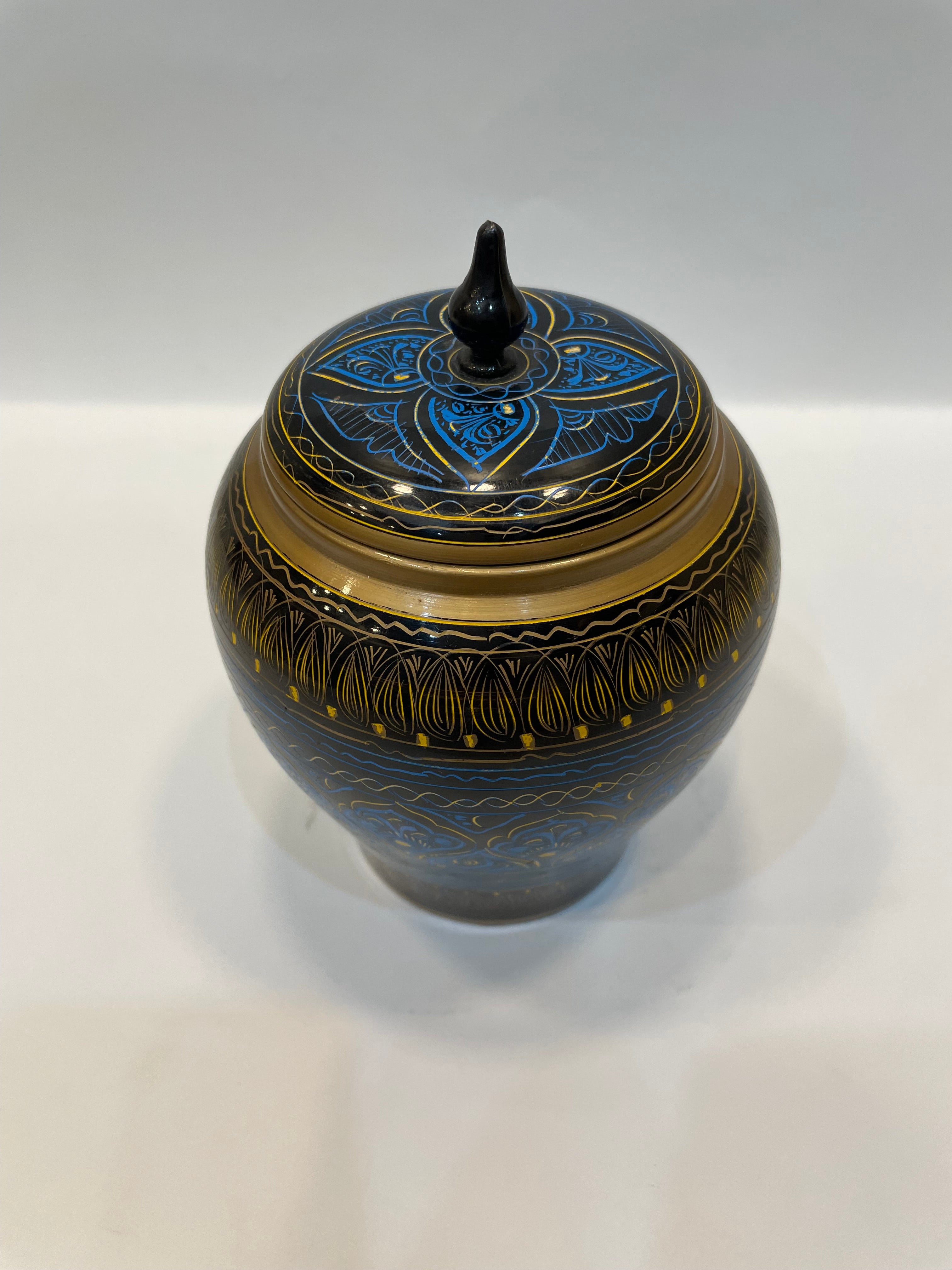 Hand-painted Wooden Candy Jar