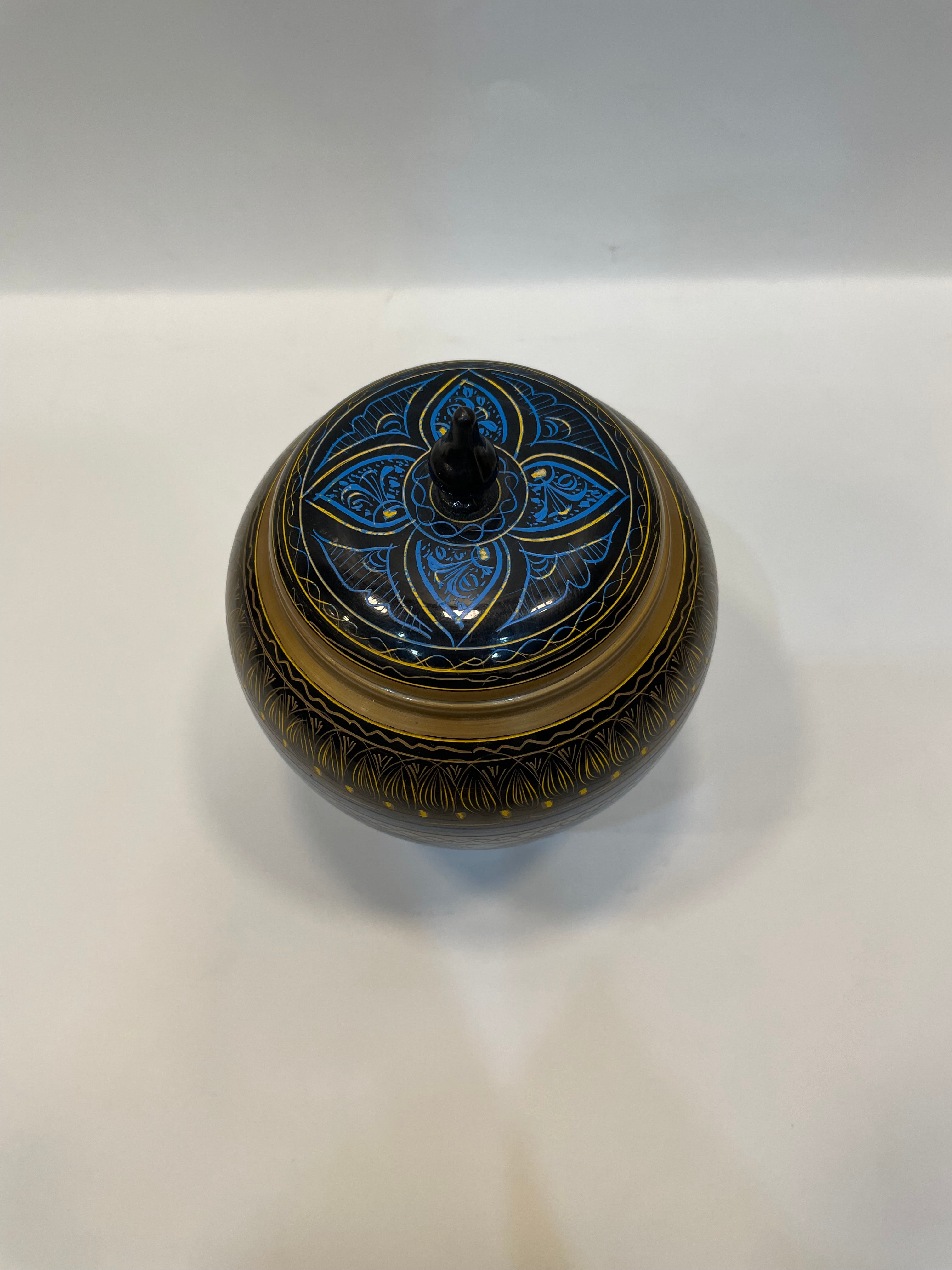 Hand-painted Wooden Candy Jar