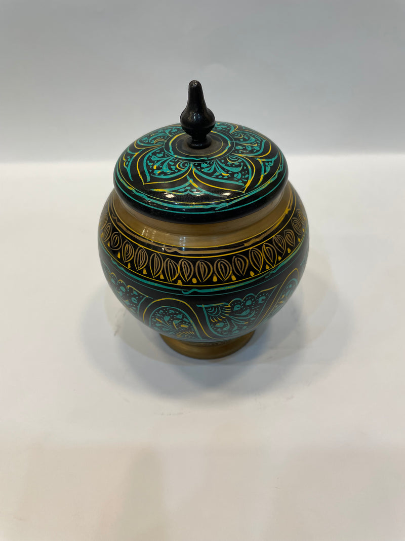 Hand-painted Wooden Candy Jar