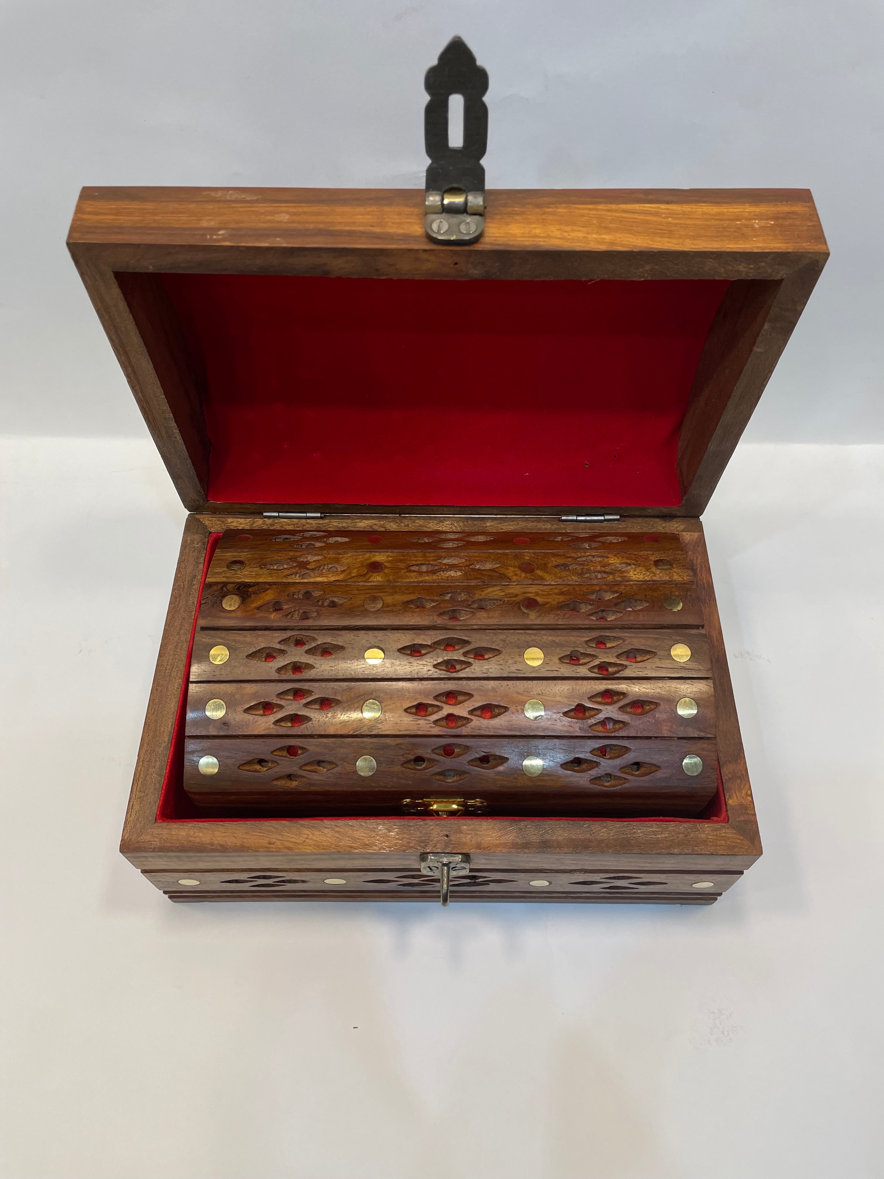 Handcrafted Wooden Jewelry Box Set (3 piece)