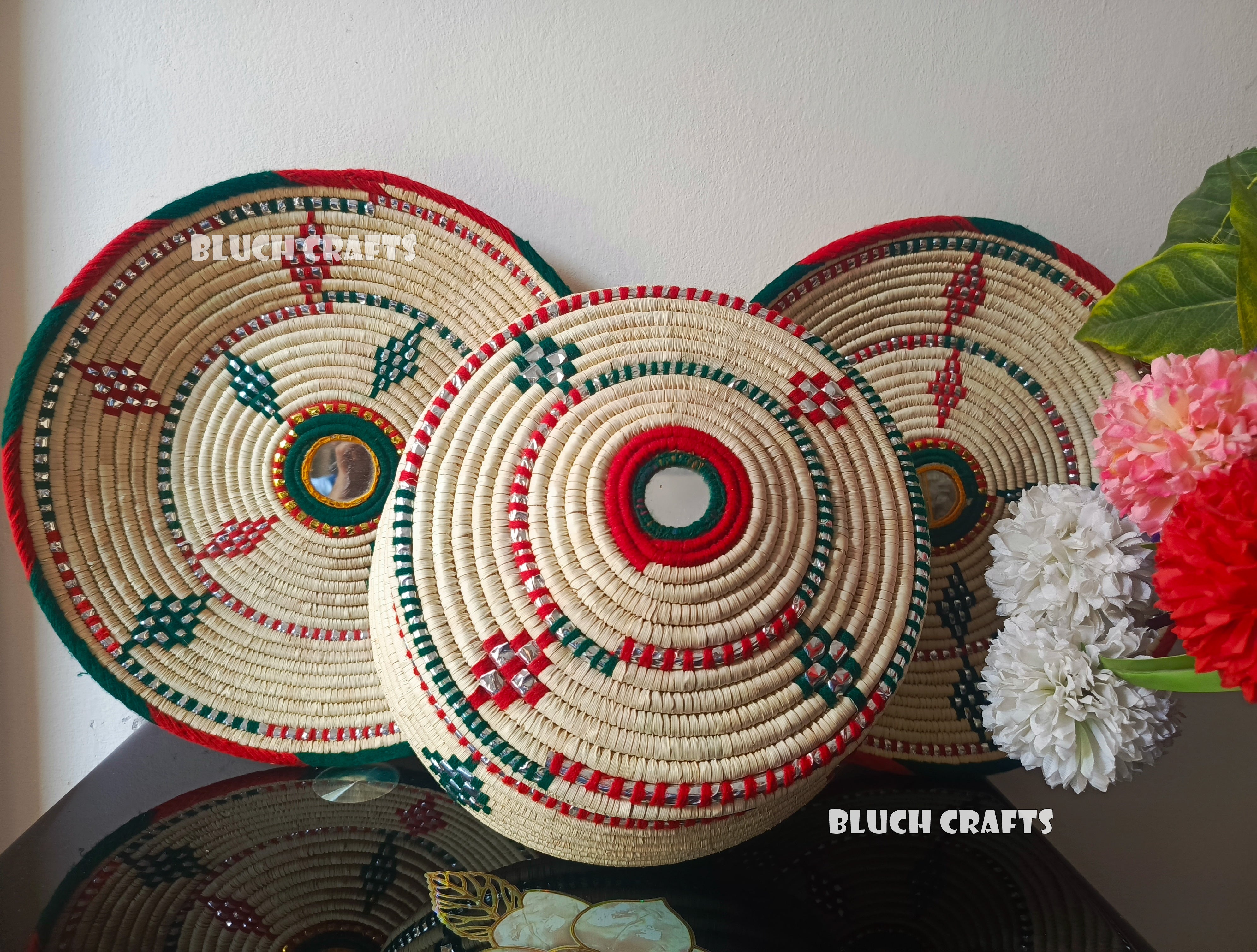 Handwoven Hotpot and Baskets set (1 Hotpot, 2 Changair)