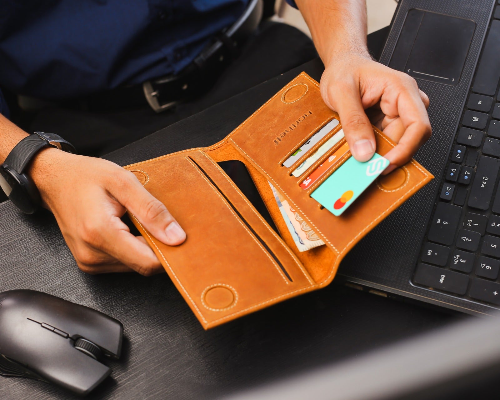 Genuine Leather Long Wallet for Men, Alpha by Northelf