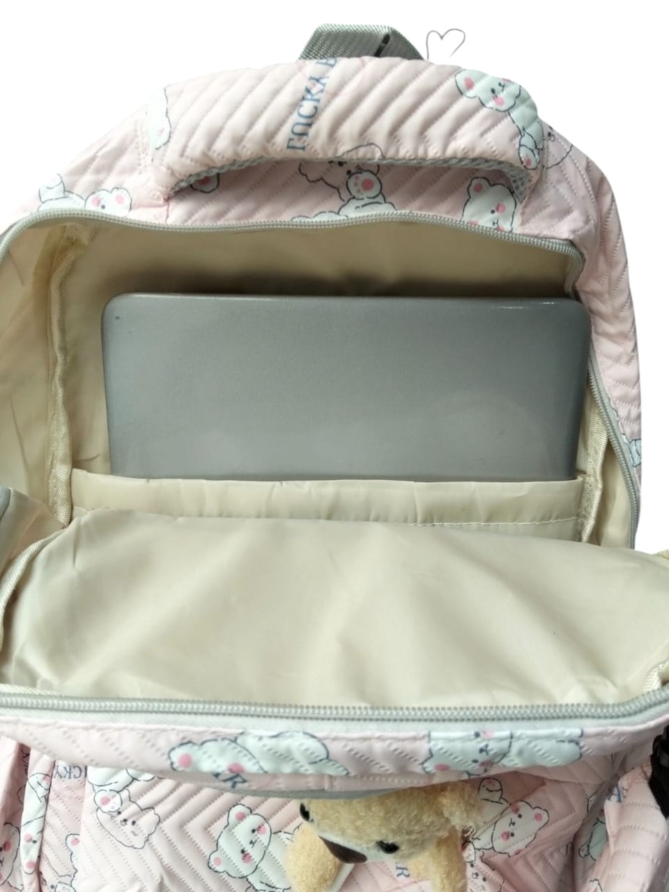 Imported Lucky Bear Soft Backpack