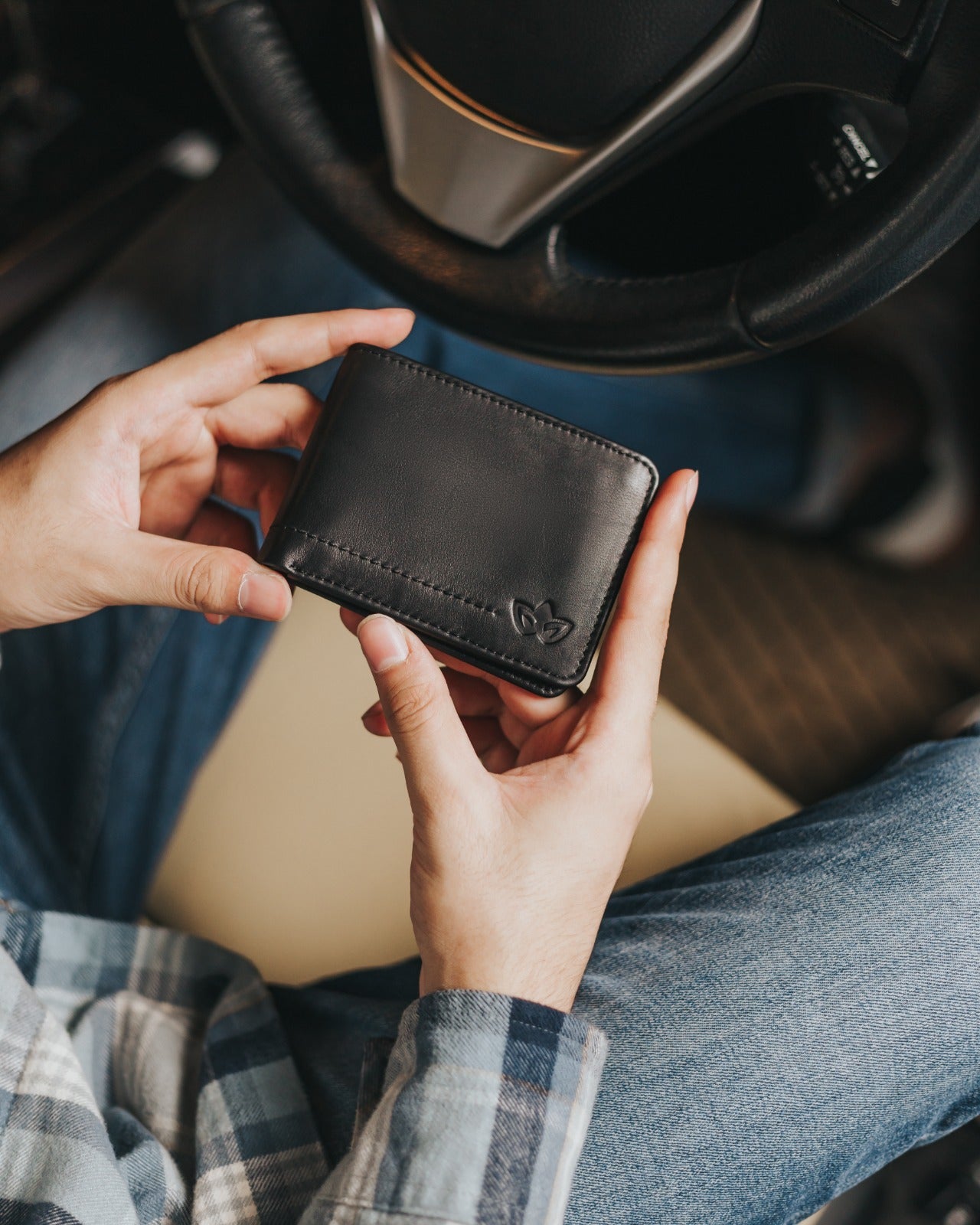 Genuine Leather Bifold Wallet, Atom by Northelf