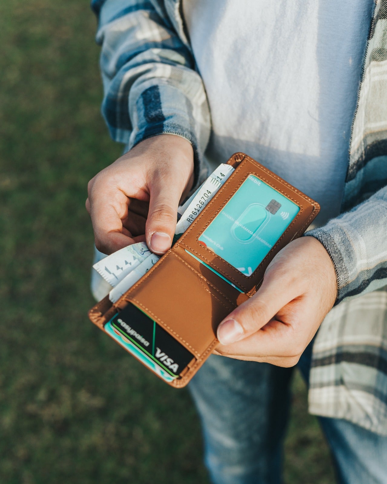 Genuine Leather Bifold Wallet, Atom by Northelf