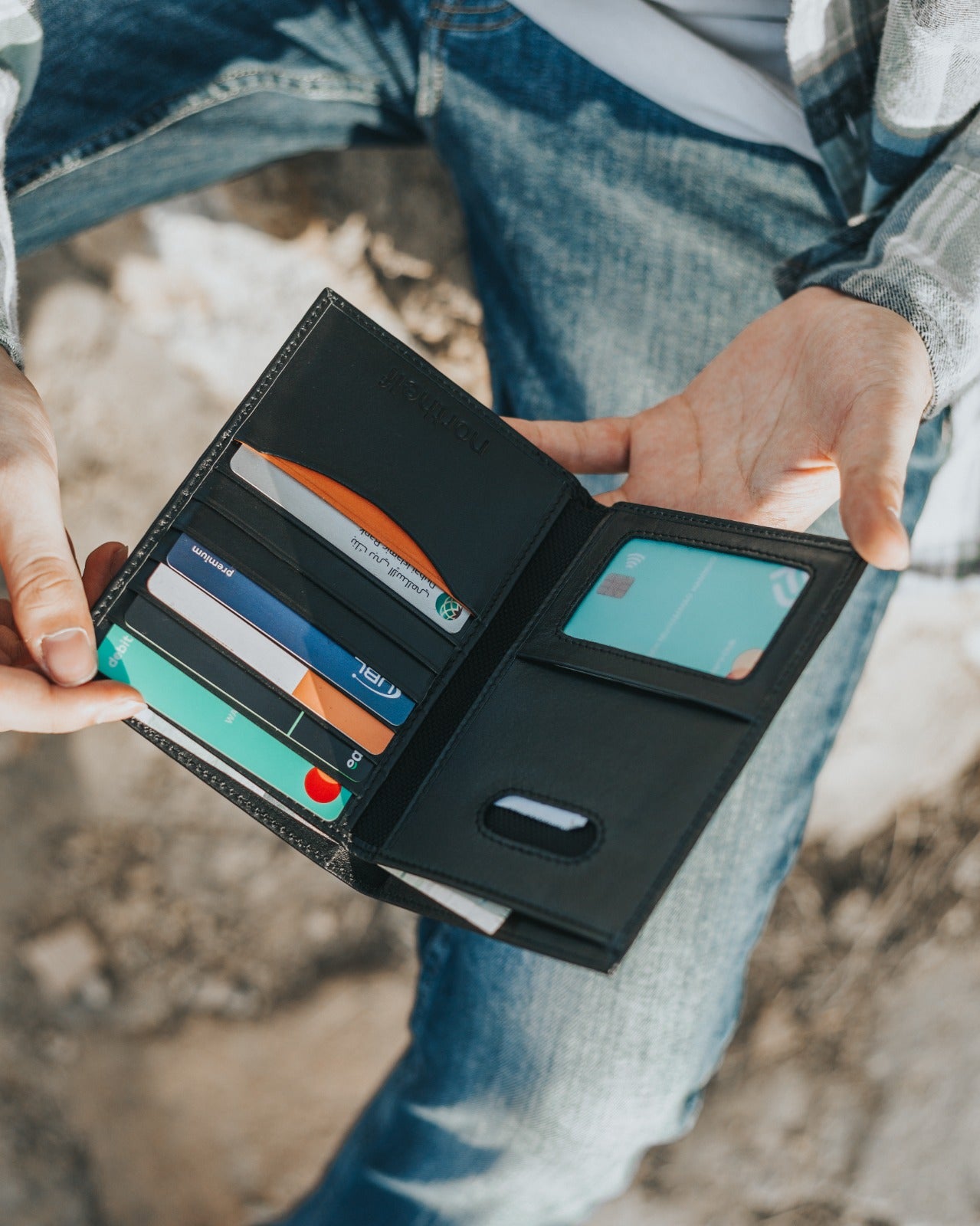 Genuine Leather Travel Wallet for Men, Vibe by Northelf