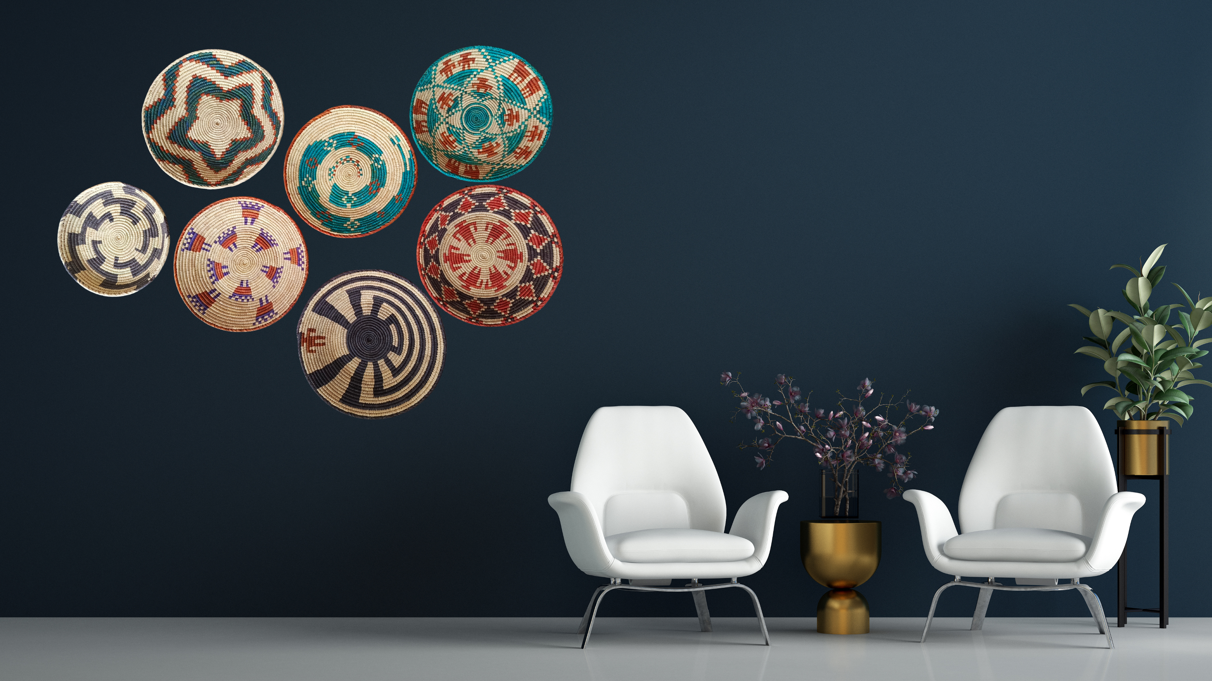 Handwoven Baskets set (7 piece)