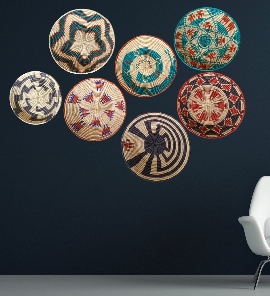 Handwoven Baskets set (7 piece)