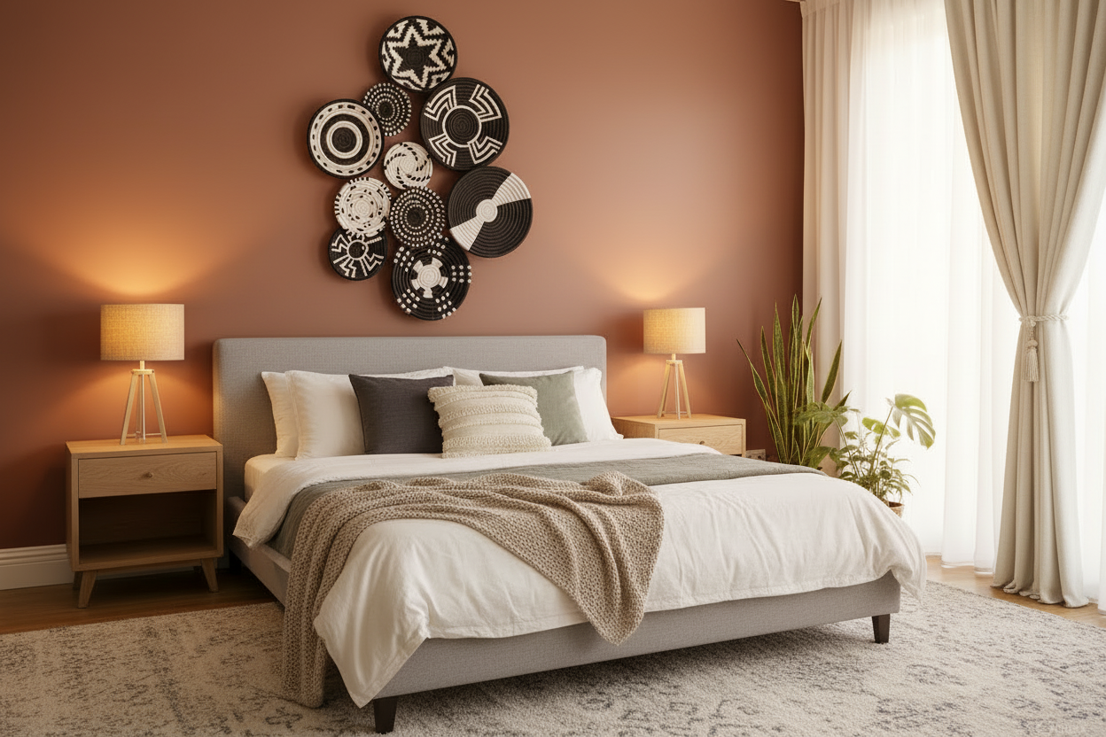 Handwoven Black and White Baskets set (10 piece)