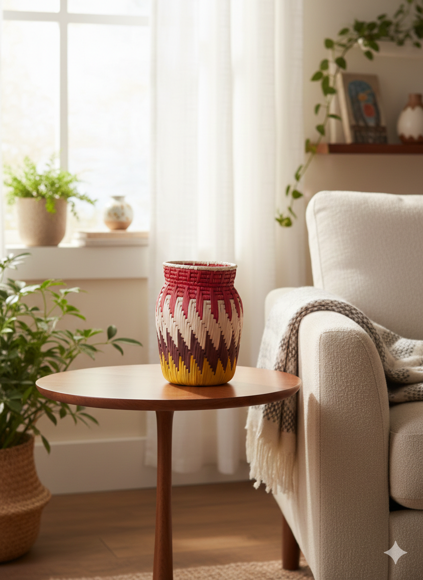 Handwoven Bamboo Bottle Vases (12 inch)