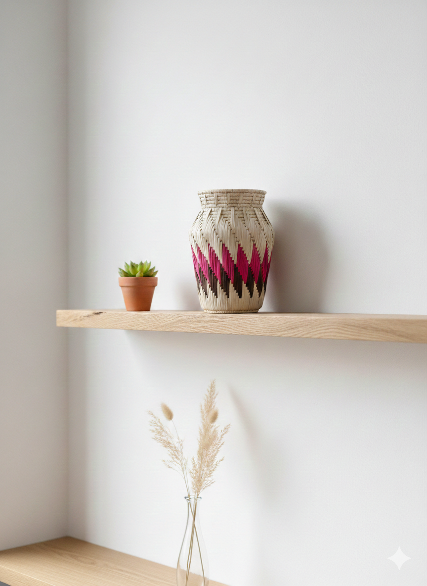 Handwoven Bamboo Bottle Vases (12 inch)