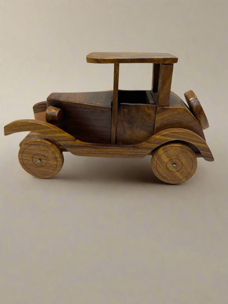 Exquisite Vintage Wooden Model Car