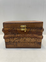 Ornate Carved Wooden Jewelry Box