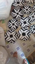 Handwoven Black and White Baskets set (5 piece)