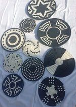 Handwoven Black and White Baskets set (10 piece)